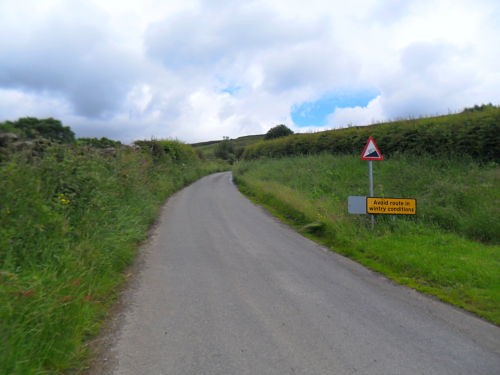 The road starts in anger around about here