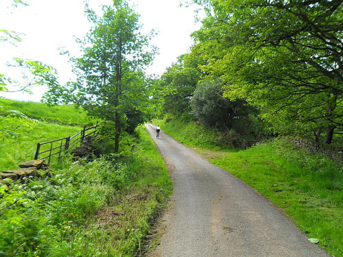The start of the steep stuff, the surface is quite good here, after this I didn’t dare stop to take a photo as I wouldn’t have been able to get going again.
