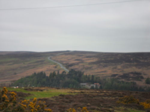 View of the climb across the valley from Castleton Rigg