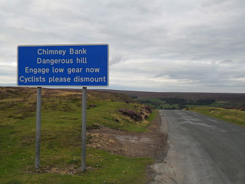 The warning sign at the top, take no notice but try not to fall off.