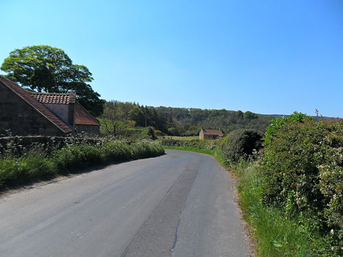 At the easier top section looking back down the climb