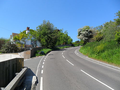 Approaching the end of the steep bottom section