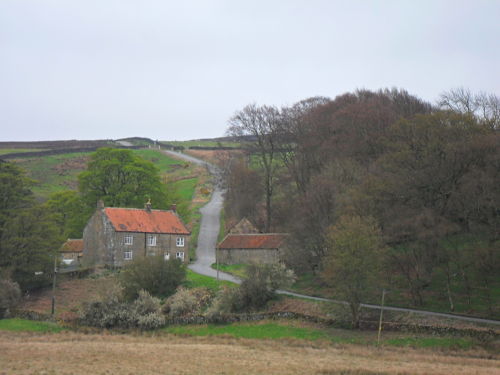 A view of the steep section from across the valley