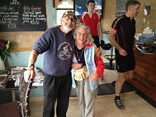 Bryan and Margaret at Chapters at the end of the ride