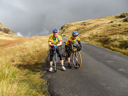 Hardknott Conquered! I’m asking Dave if he’s really giving it a 10