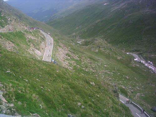 View down from Le Grand St Bernard
