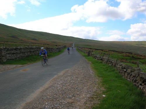 Cyclists descending Fleetmoss, unfortunately we were going the other way, this picture doesn’t do it justice it’s nearly 2,000 ft at the top!