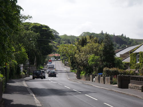 The lower slopes of the climb