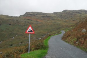 From here onwards it is gruelling all the way, you can just make out the line of the climb as it cuts left across the mountainside